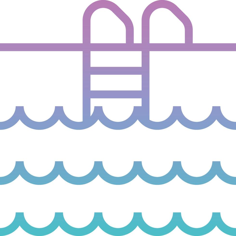 pool swimming party house sport - gradient icon vector