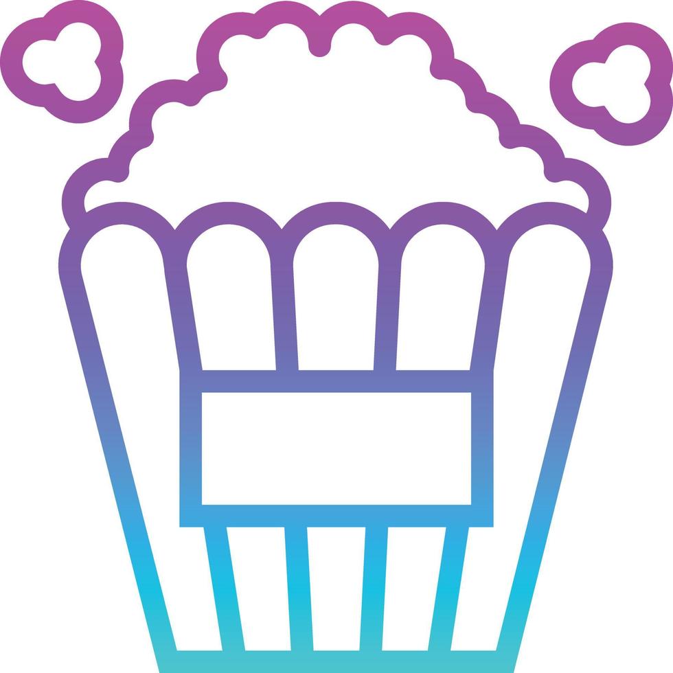 popcorn show snack - gradient icon vector