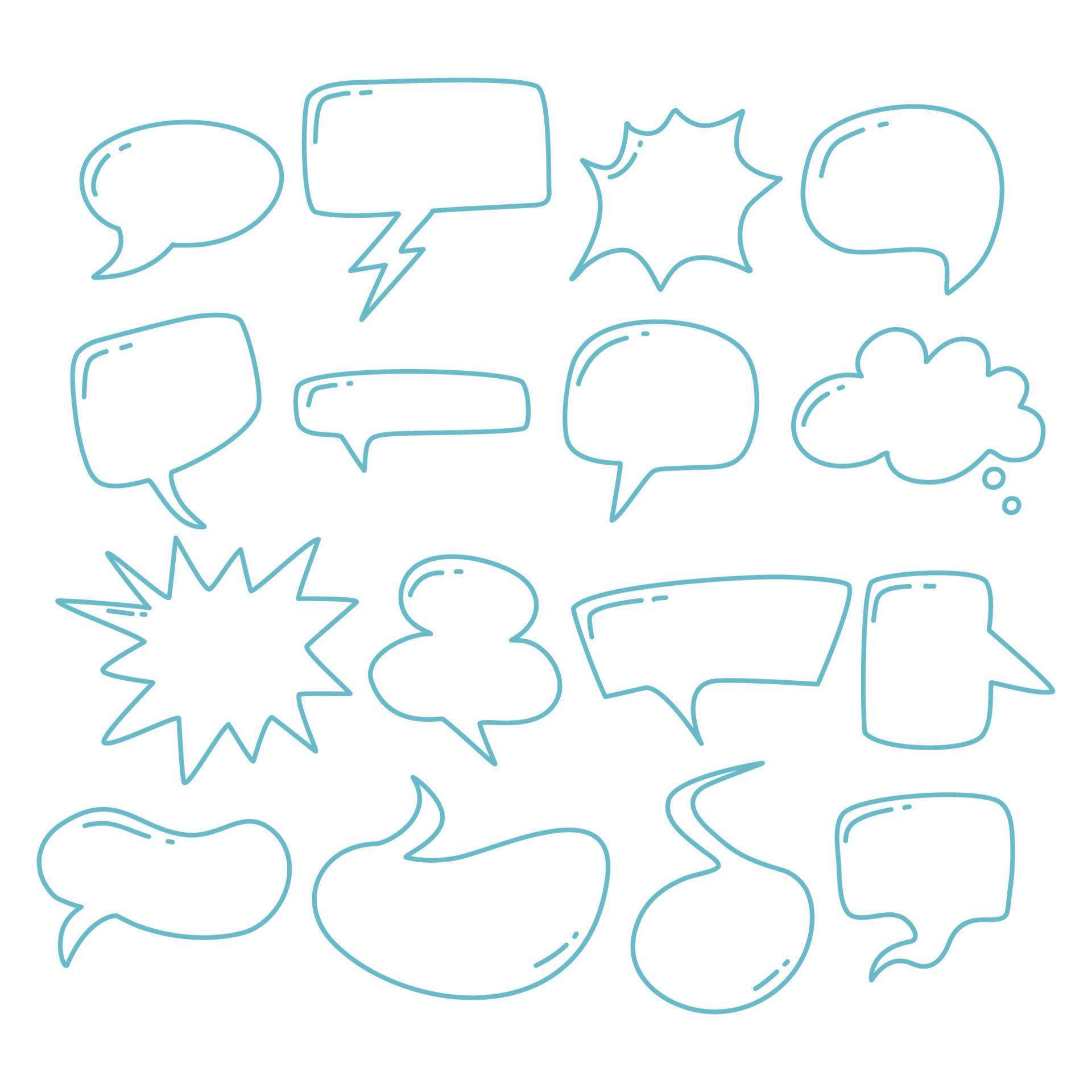 Retro empty comic speech bubbles 14071435 Vector Art at Vecteezy