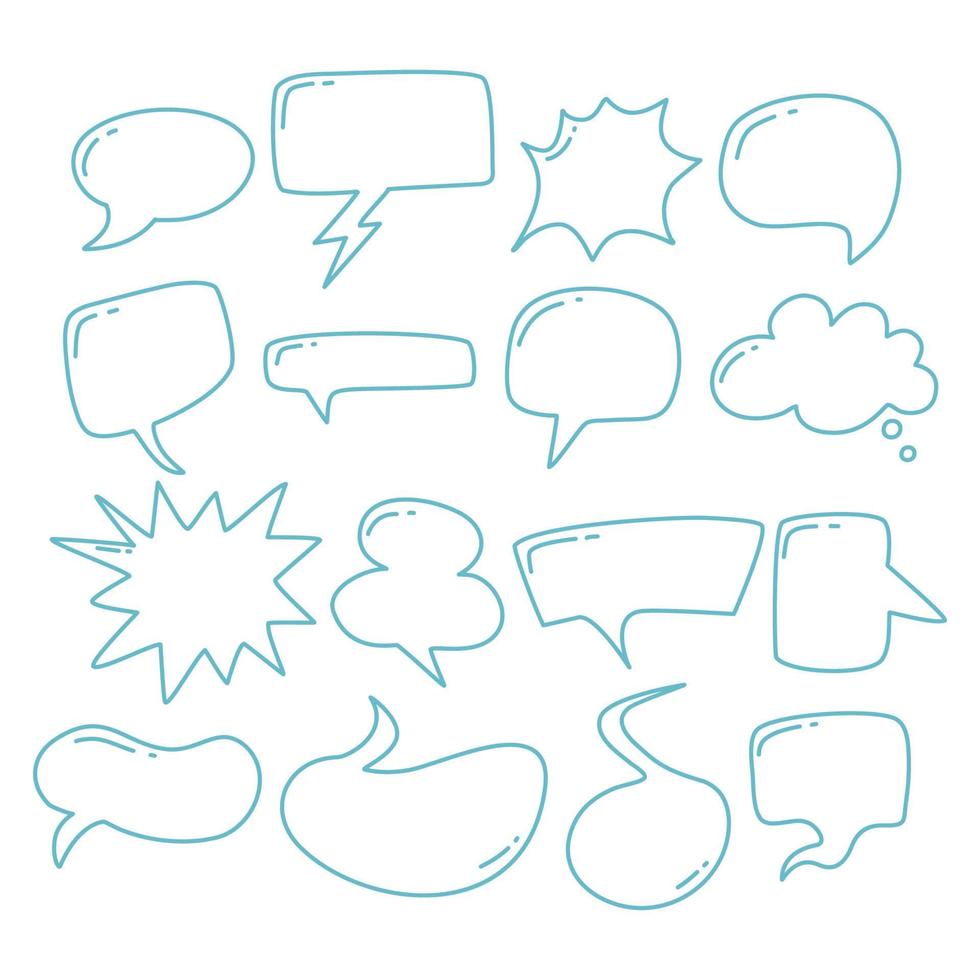 Retro empty comic speech bubbles vector