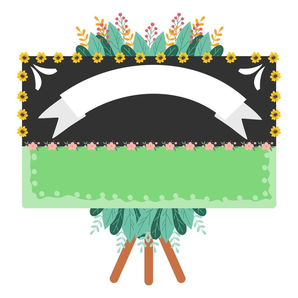 tablero de felicitaciones 7.epsfloral vector