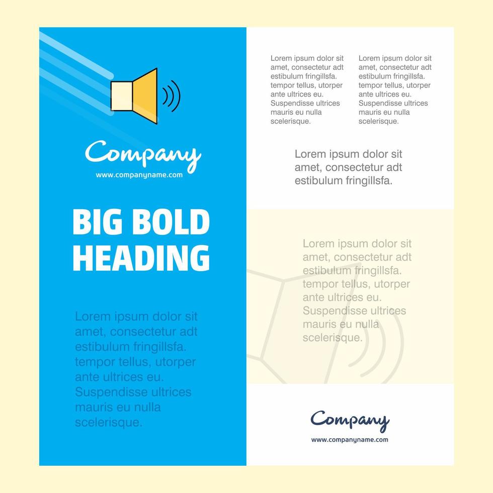 Volume Business Company Poster Template with place for text and images vector background