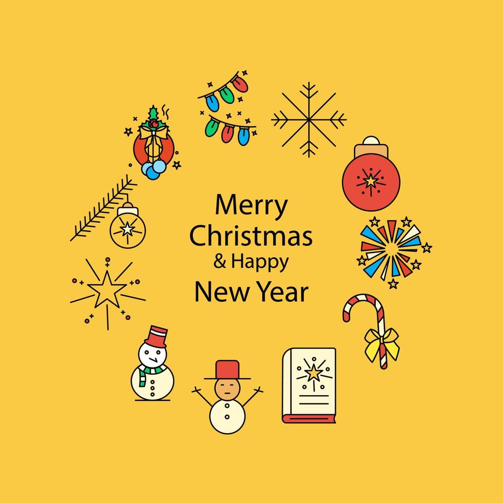 Merry Christmas Beautiful Background Vector illustration