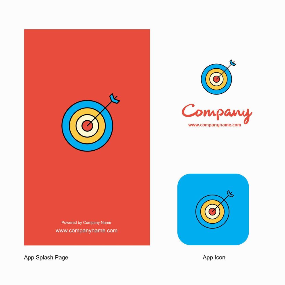 Dart Company Logo App Icon and Splash Page Design Creative Business App Design Elements vector