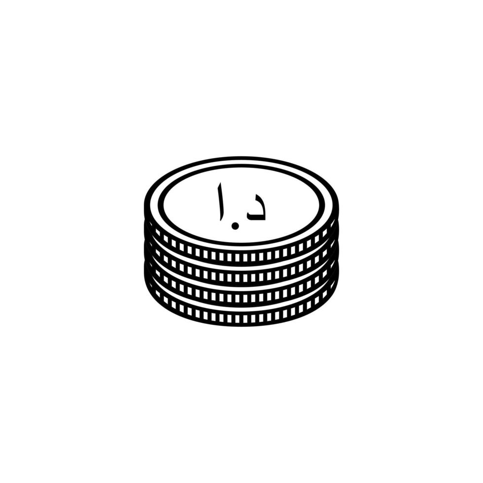 símbolo de icono de moneda jordana, dinar jordano, signo jod. ilustración vectorial vector