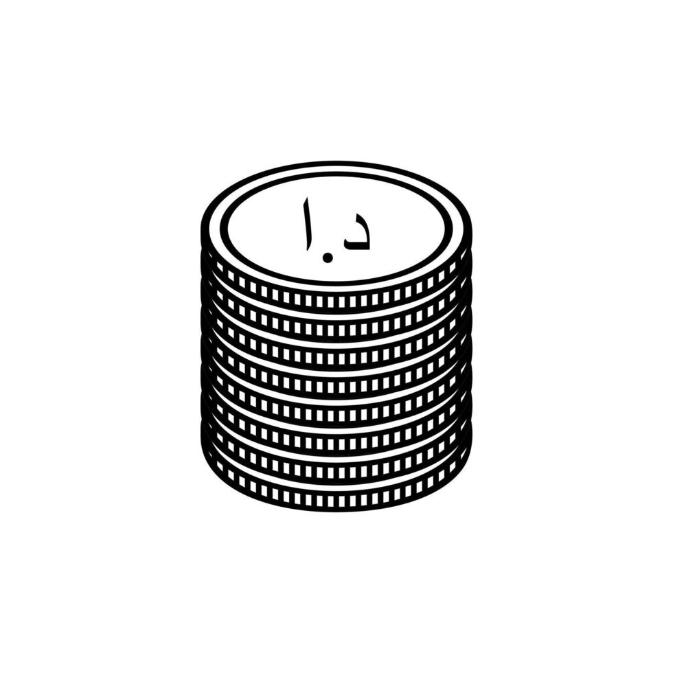 símbolo de icono de moneda jordana, dinar jordano, signo jod. ilustración vectorial vector