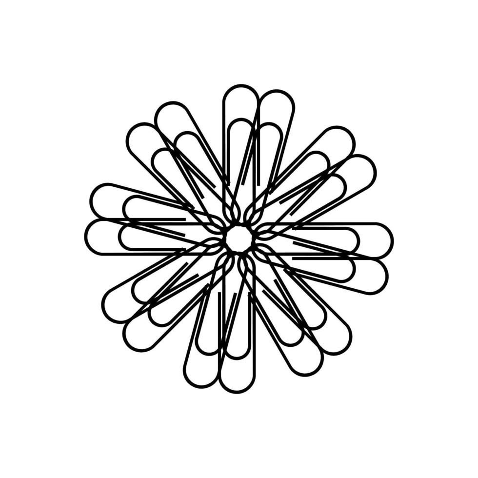 Artistic Circle Shape Made From Paper Clip Composition for Decoration, Ornate, Logo, Website, Art Illustration or Graphic Design Element. Vector Illustration