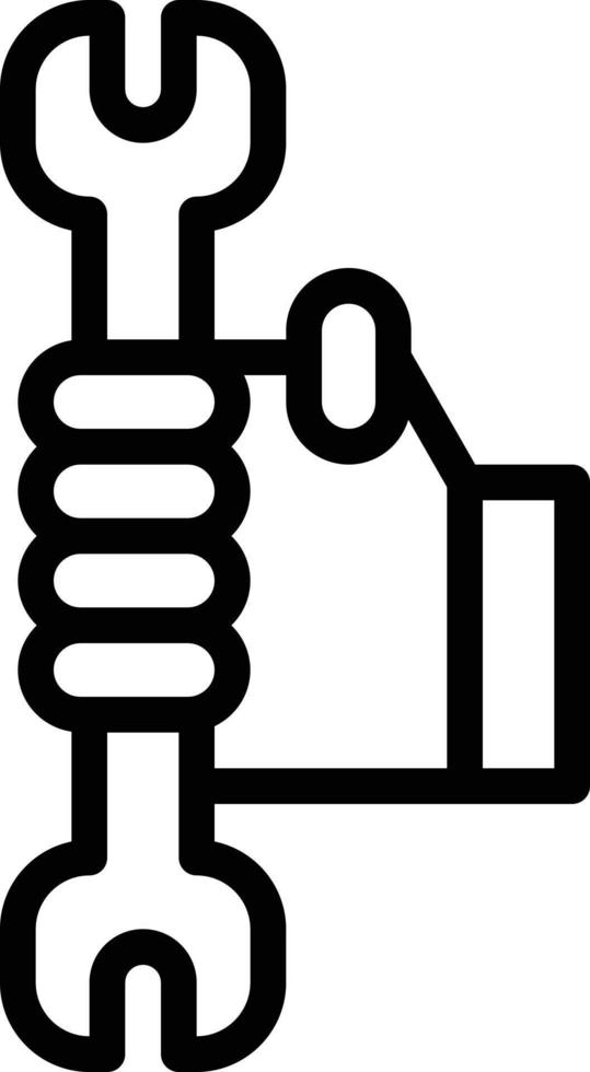diy grab wrench repairing - outline icon vector