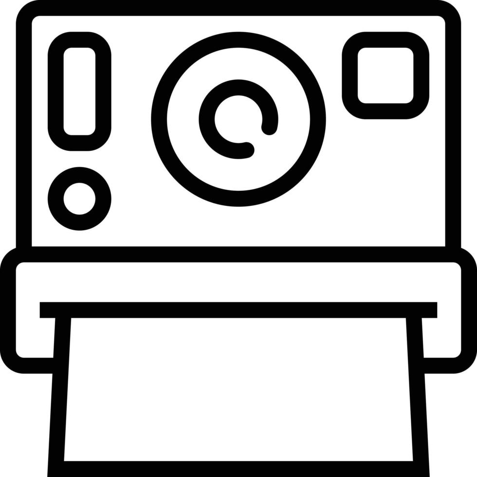 photography camera shoot lens - outline icon vector