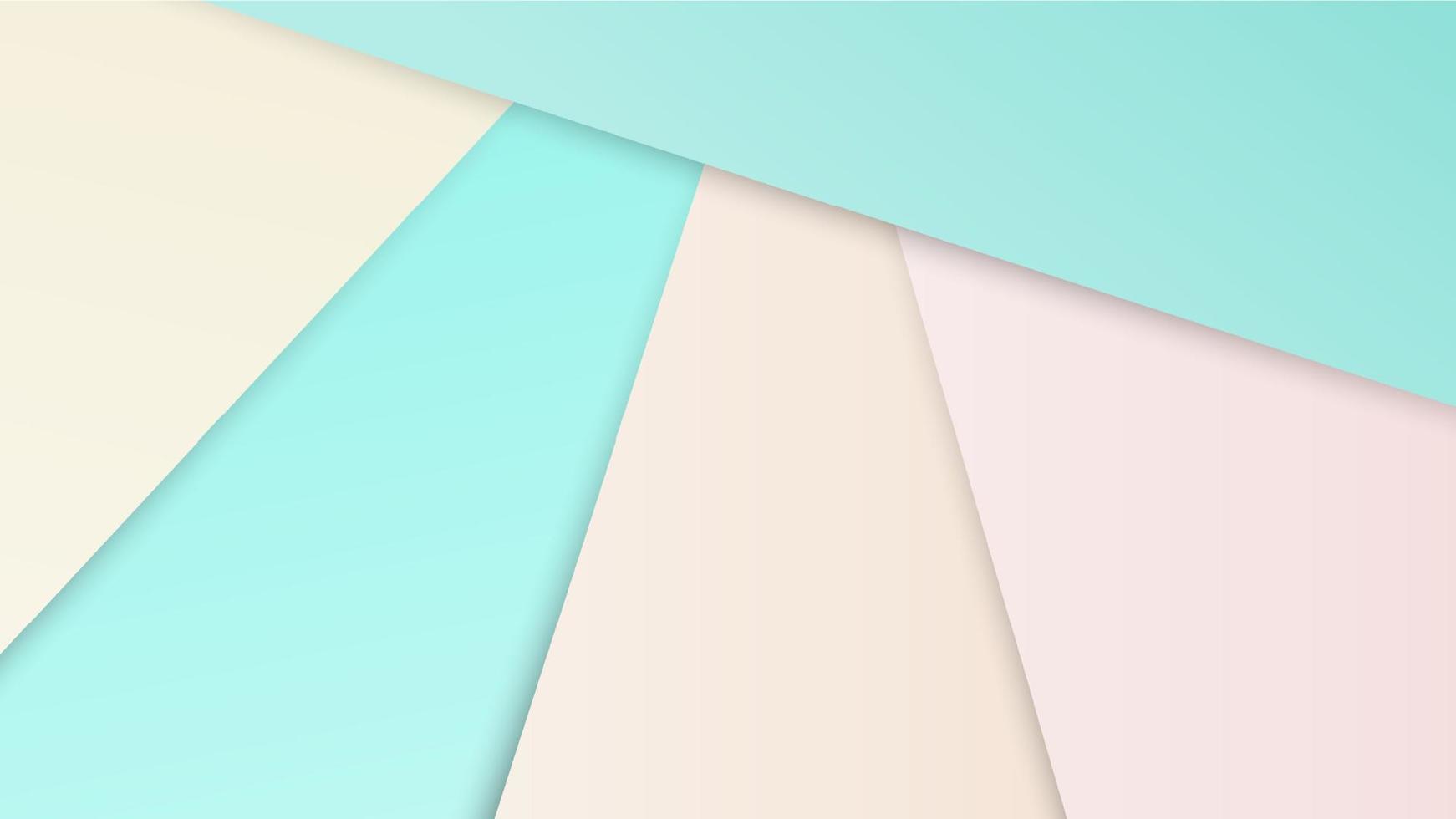 Colored paper background with geometric shapes in pastel colours vector