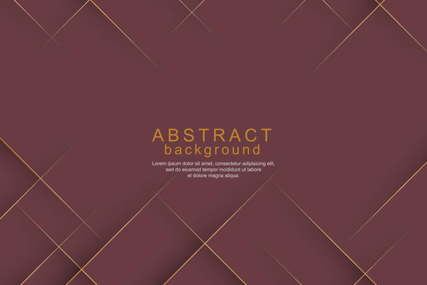 Elegant layered shape background with golden lines vector