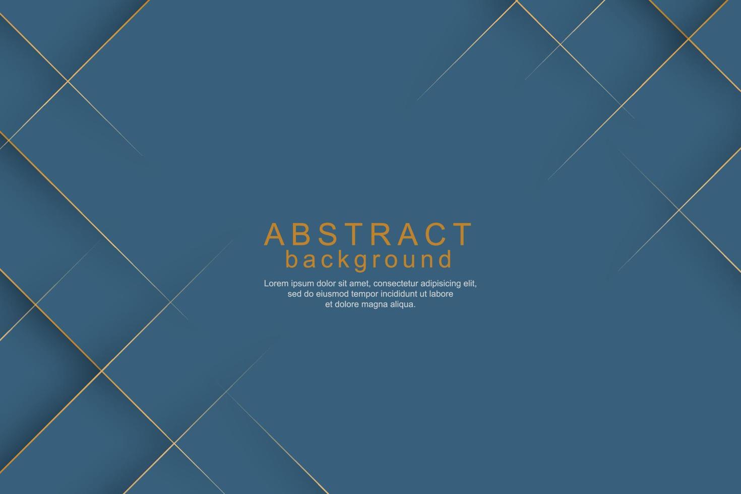Elegant layered shape background with golden lines vector
