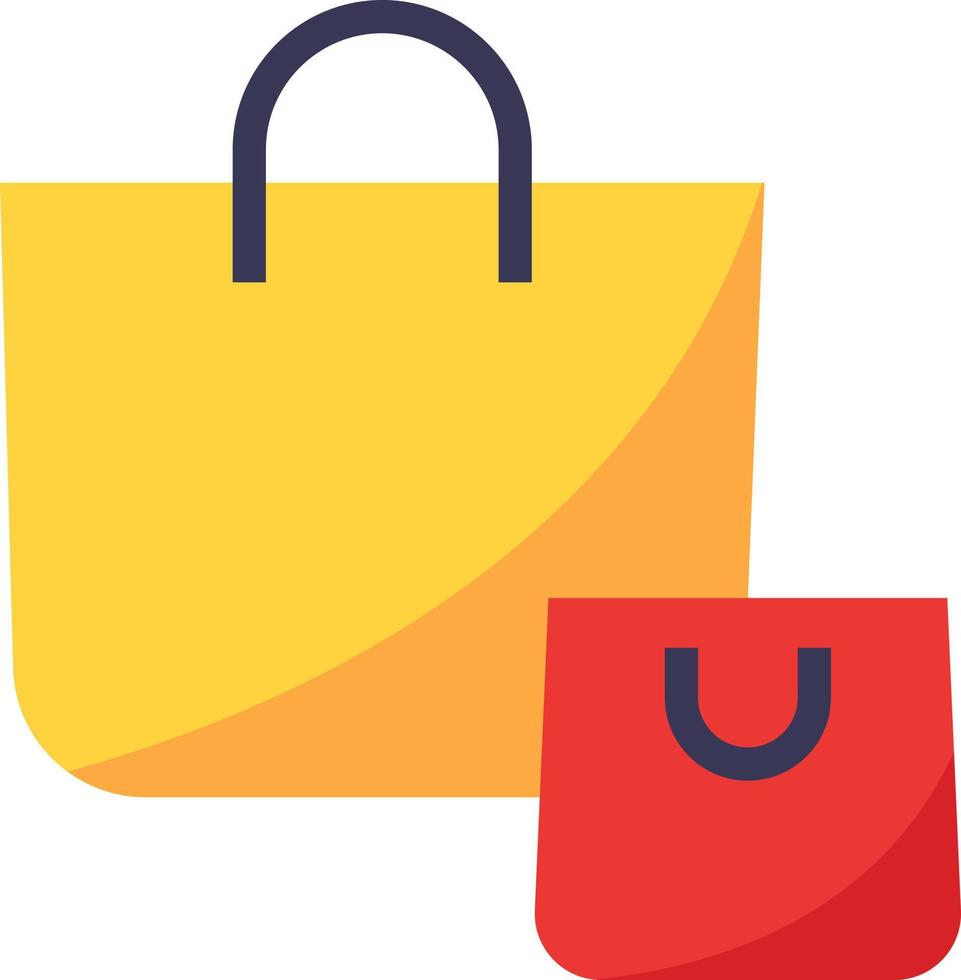 shopping bag purchase mall - flat icon vector