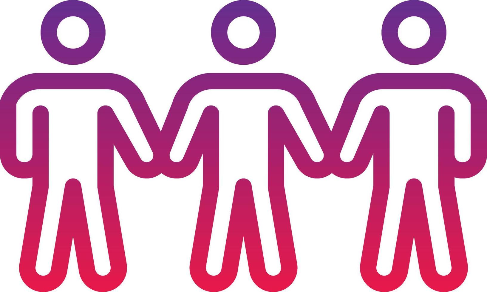 sociology team power partner social - gradient icon vector
