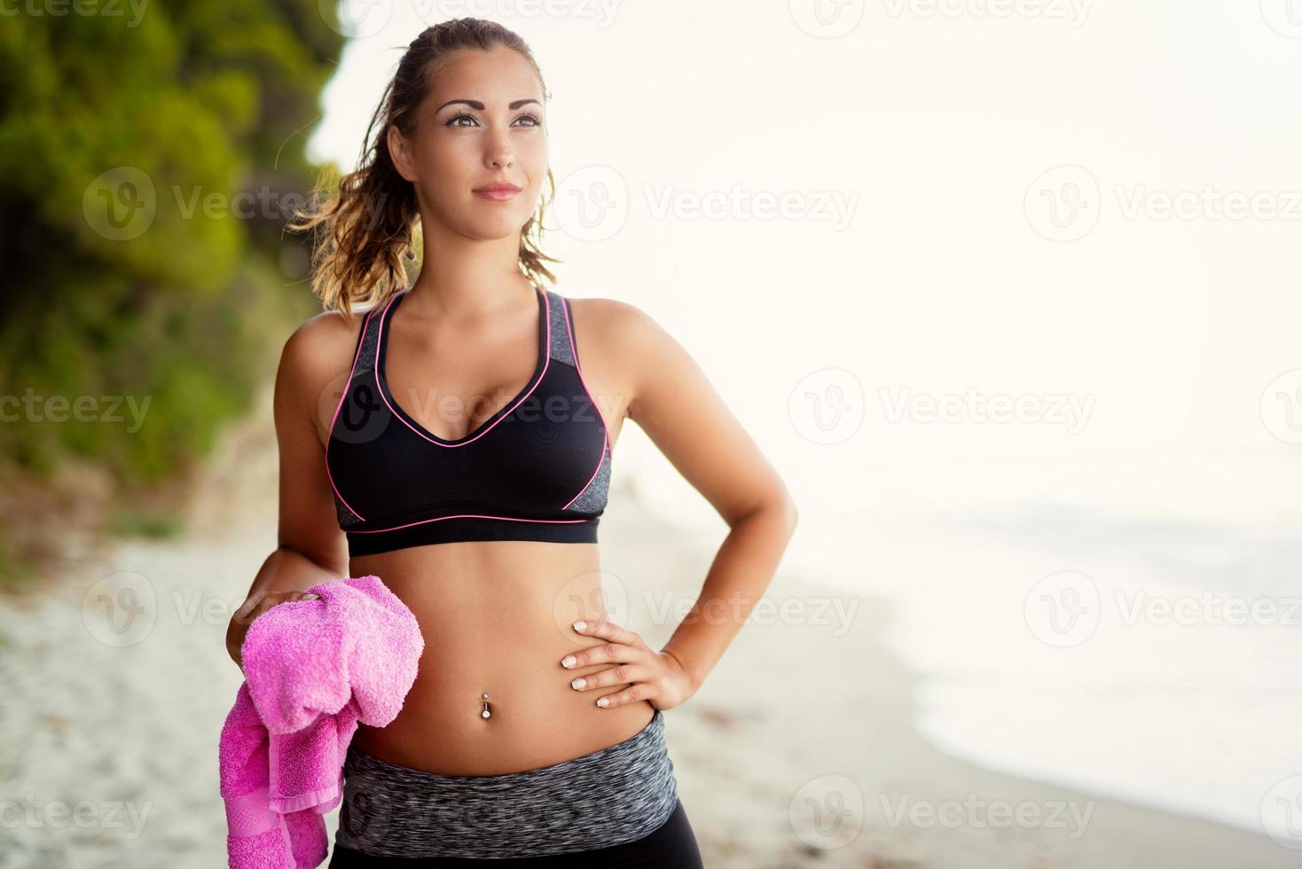 Fitness Girl On The Beach photo