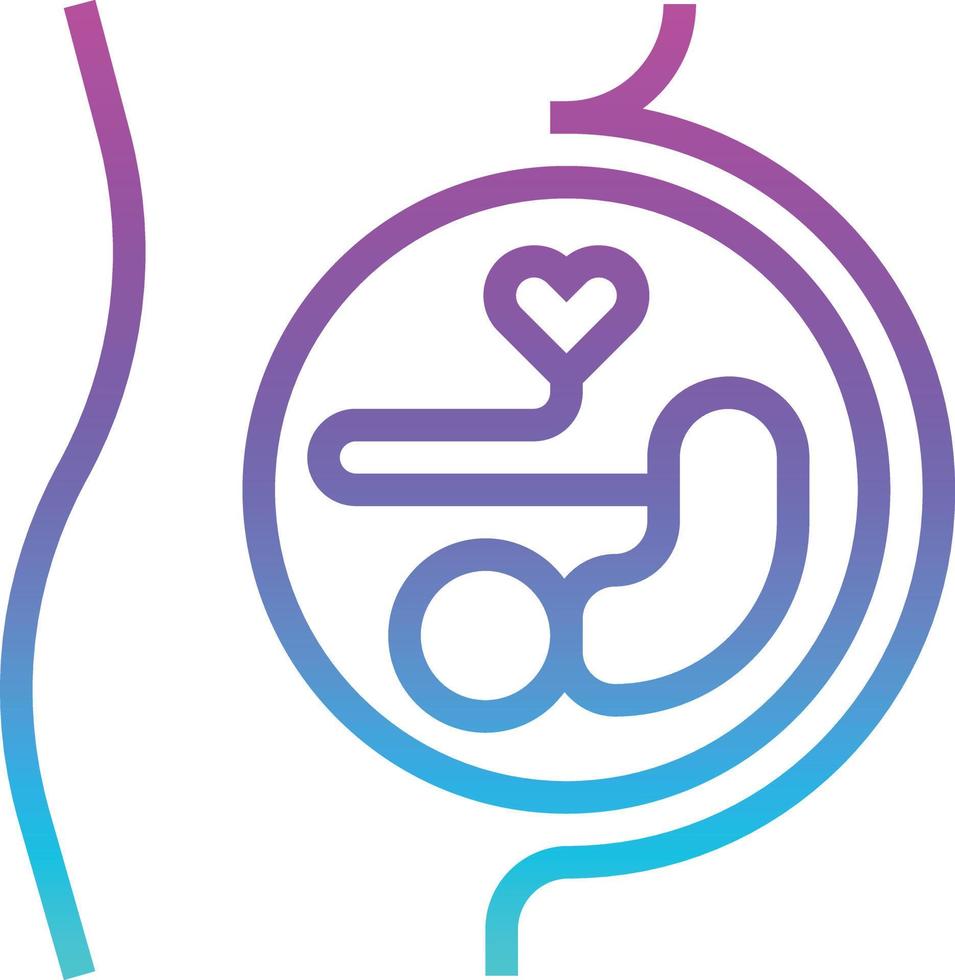 pregnant healthcare medical - gradient icon vector