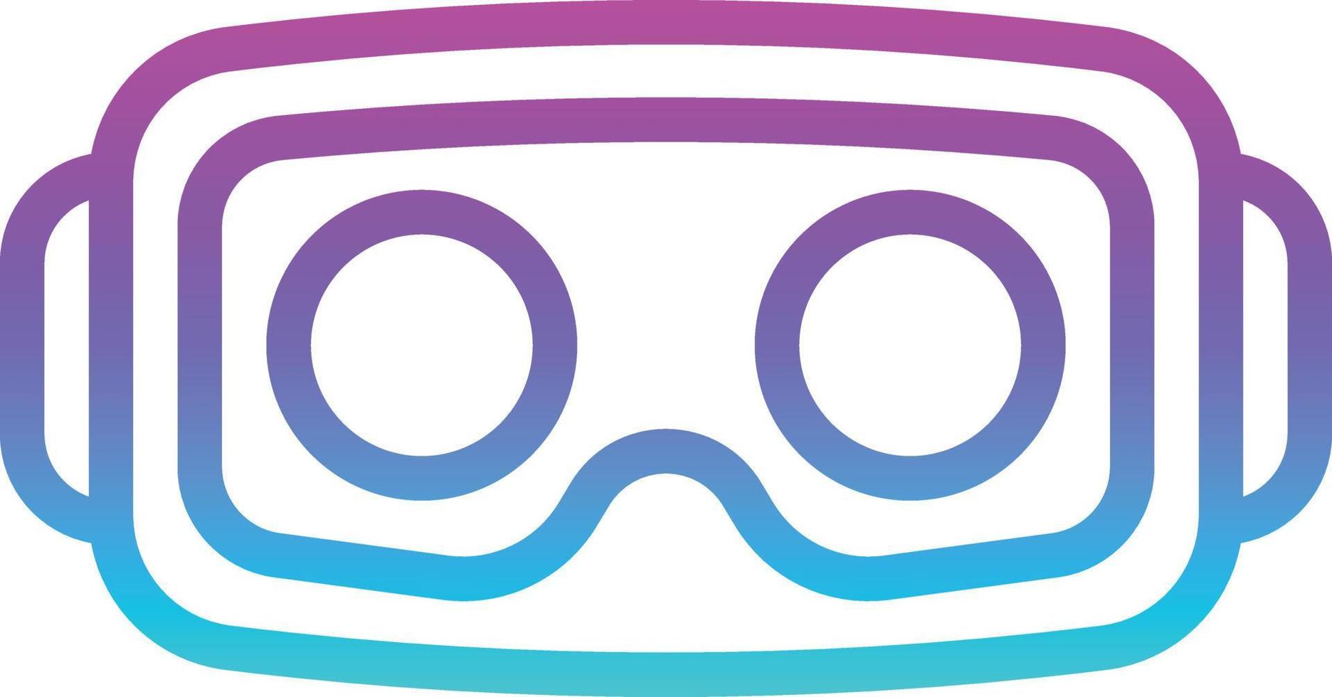 vr wifi technology headset - gradient icon vector