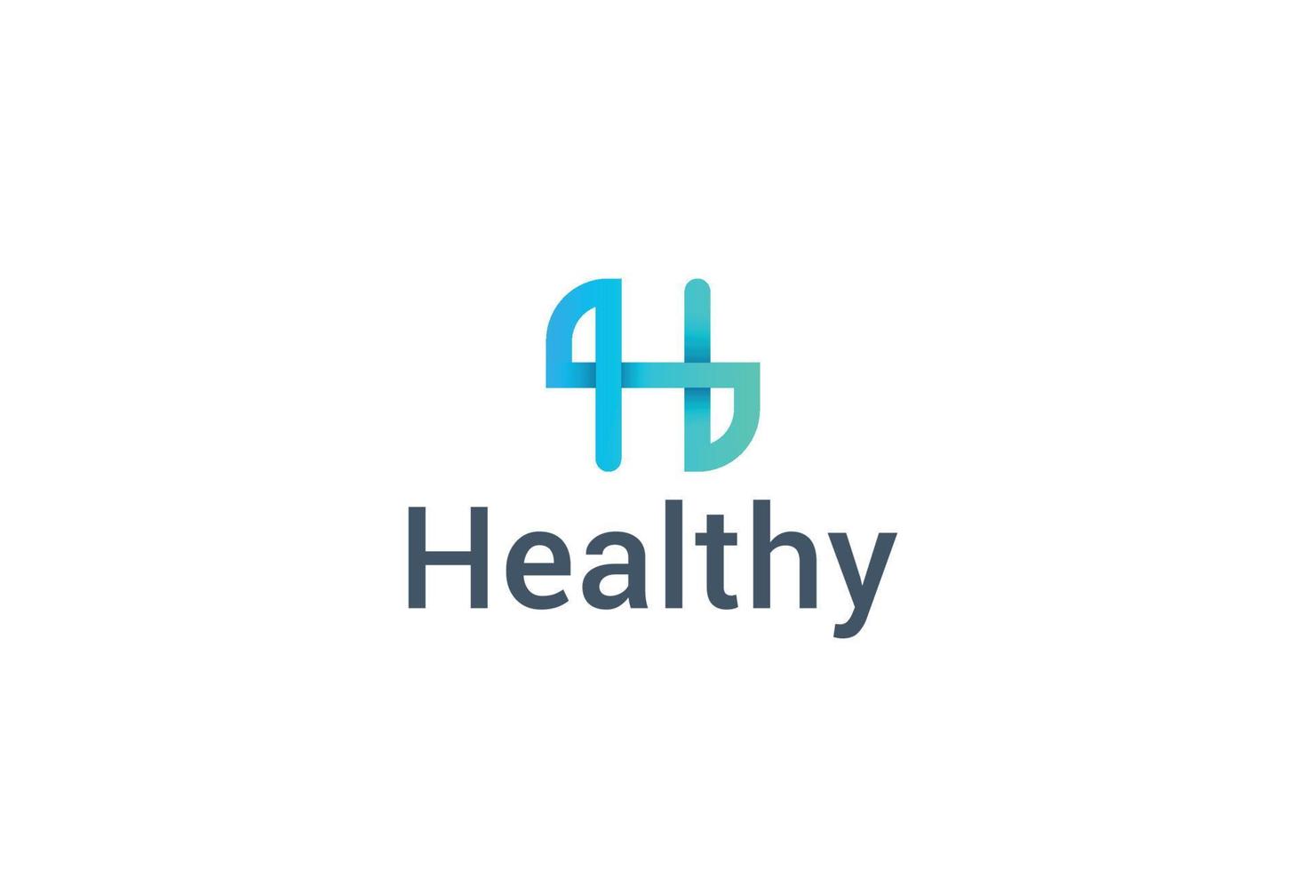 letra h creativa tecnológica moderna 3d logo vector