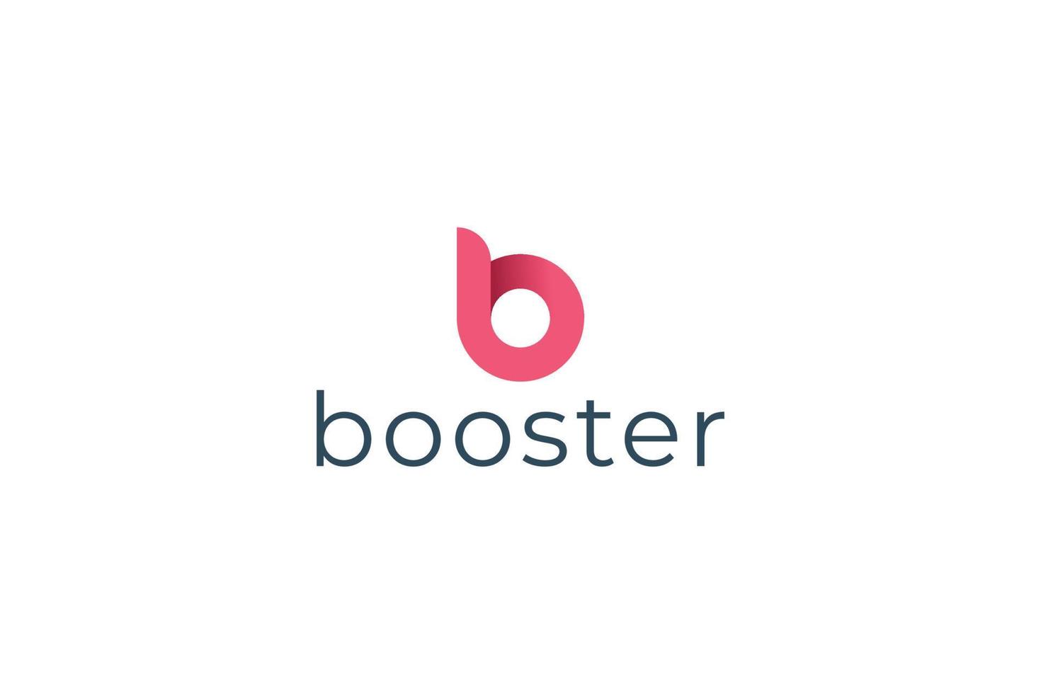 Letter b creative 3d attractive logo vector