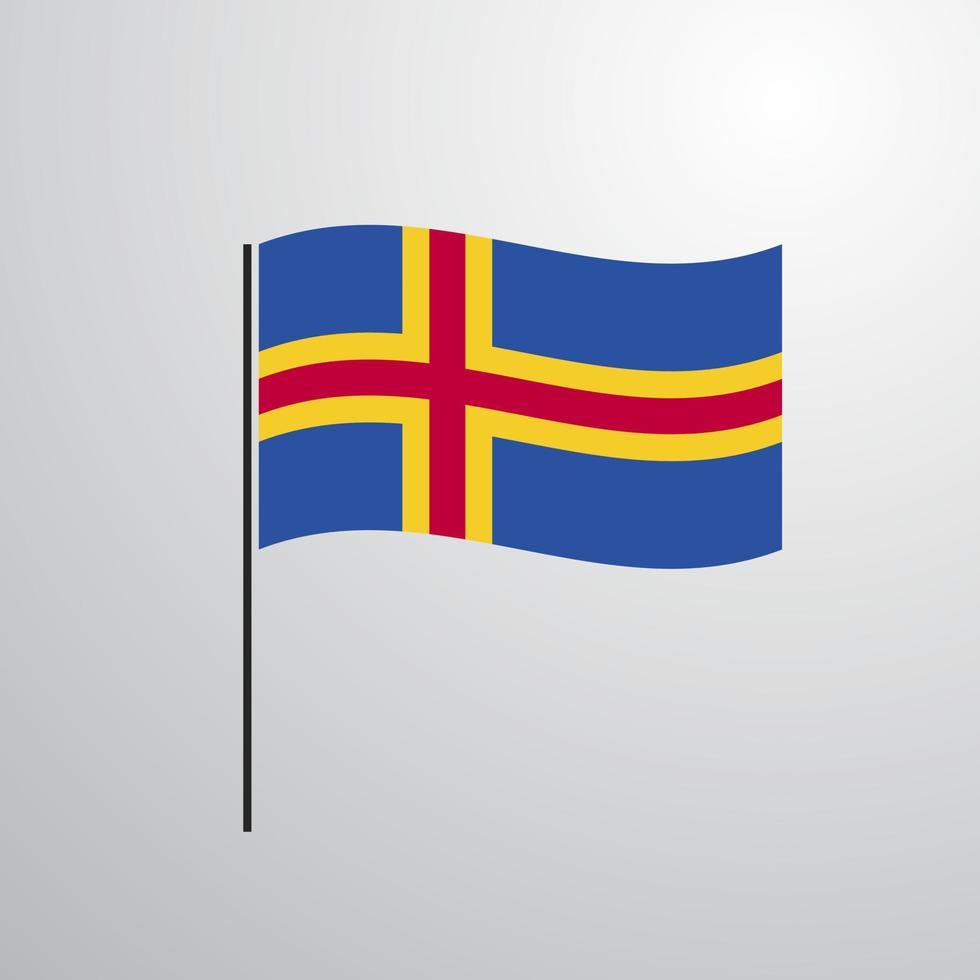 Aland waving Flag vector