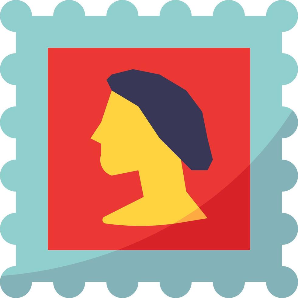 stamp collecting post art - flat icon vector