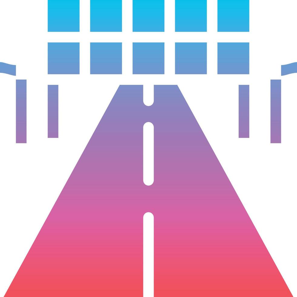 goal racing winner road flag - solid gradient icon vector