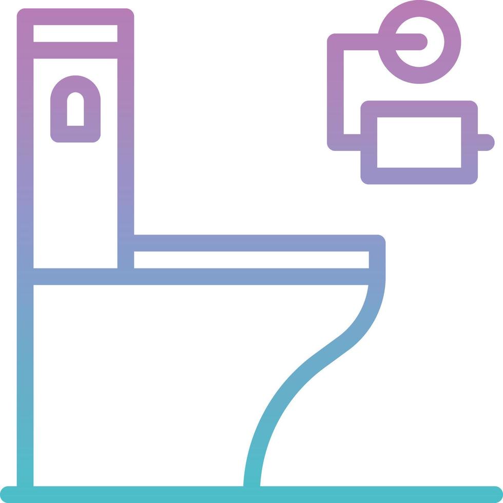 toilet restroom bathroom lavatory wc - gradient icon vector