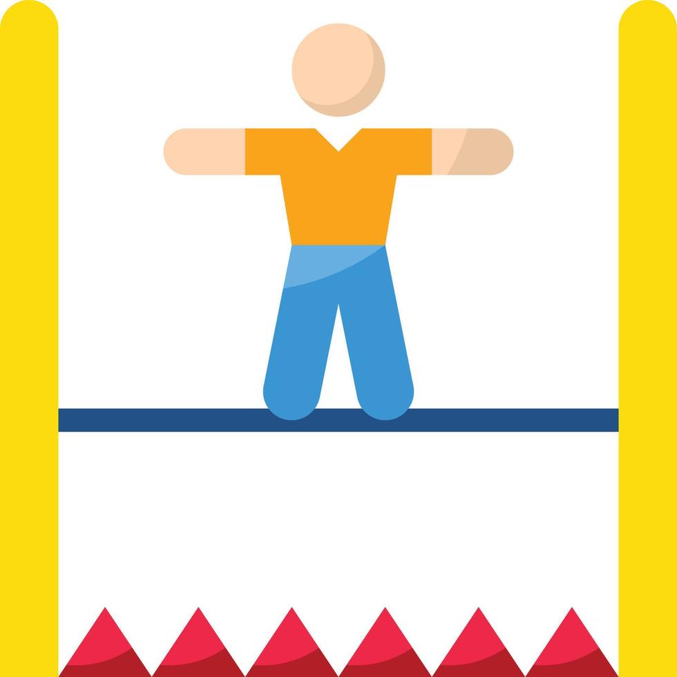 challenge risk success opportunity businessman - flat icon vector