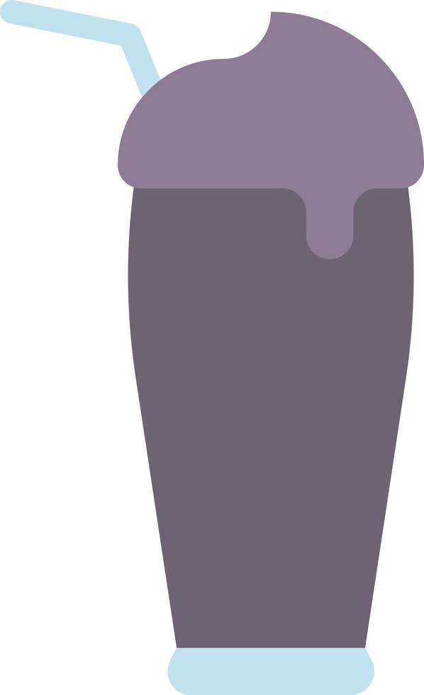 smoothie drink blueberry yogurt beverage - flat icon vector