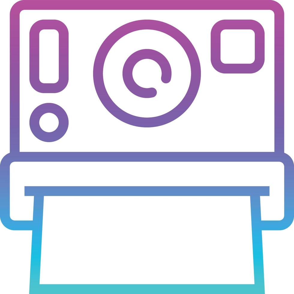 photography camera shoot lens - gradient icon vector