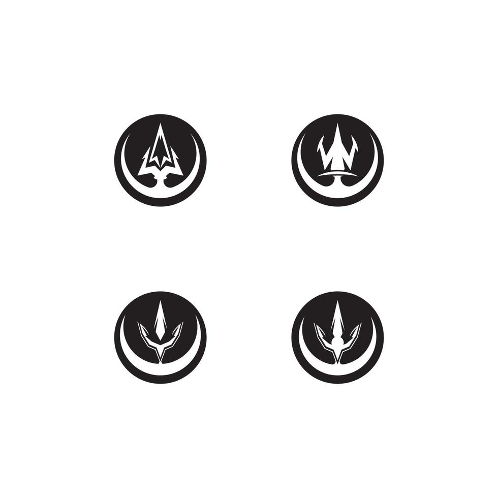 icono de vector de plantilla de logotipo de tridente