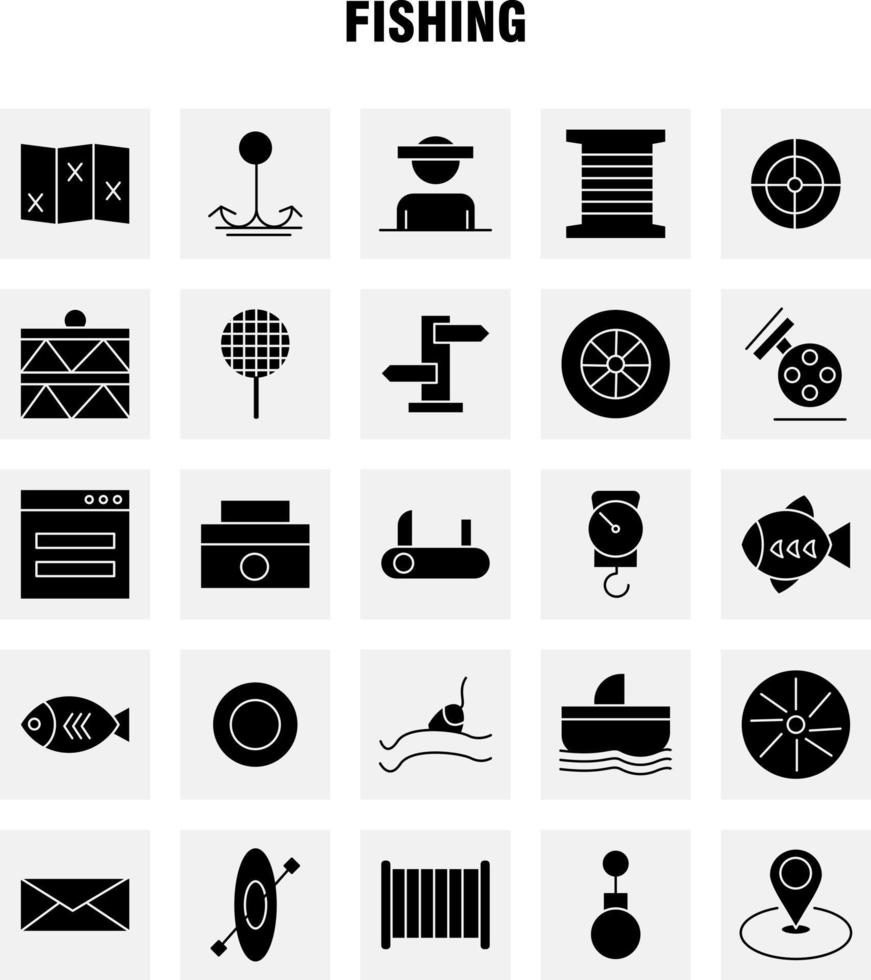 Fishing Solid Glyph Icon Pack For Designers And Developers Icons Of Wheel Gear Circle Reel Fish Fishing Fishing Reel Vector