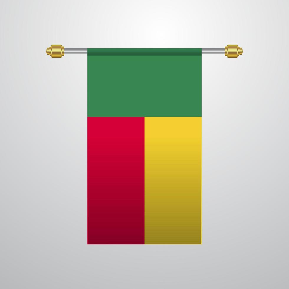Benin hanging Flag vector