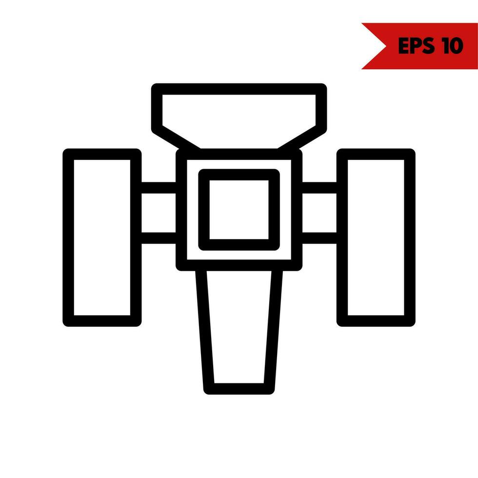 Illustration of satelite line icon vector