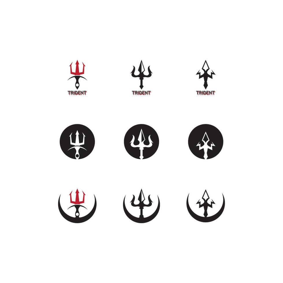 Trident Logo Template vector icon