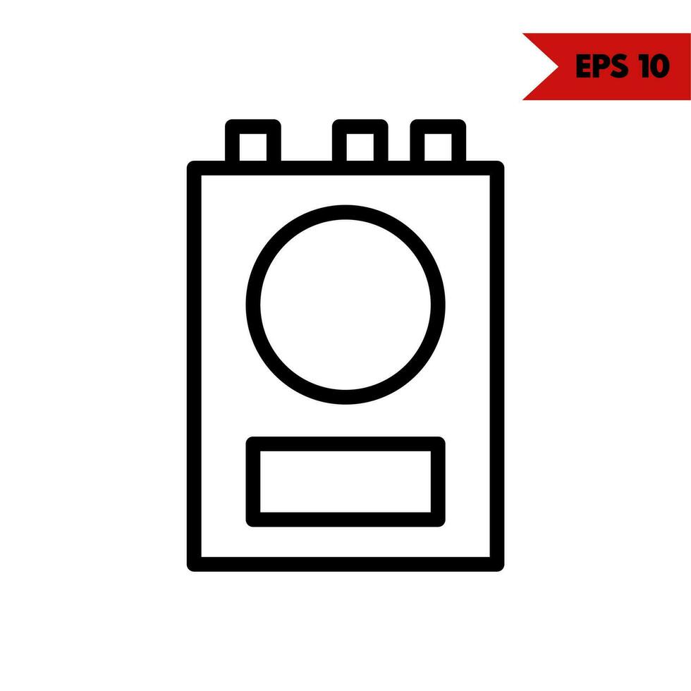 Illustration of radio line icon vector