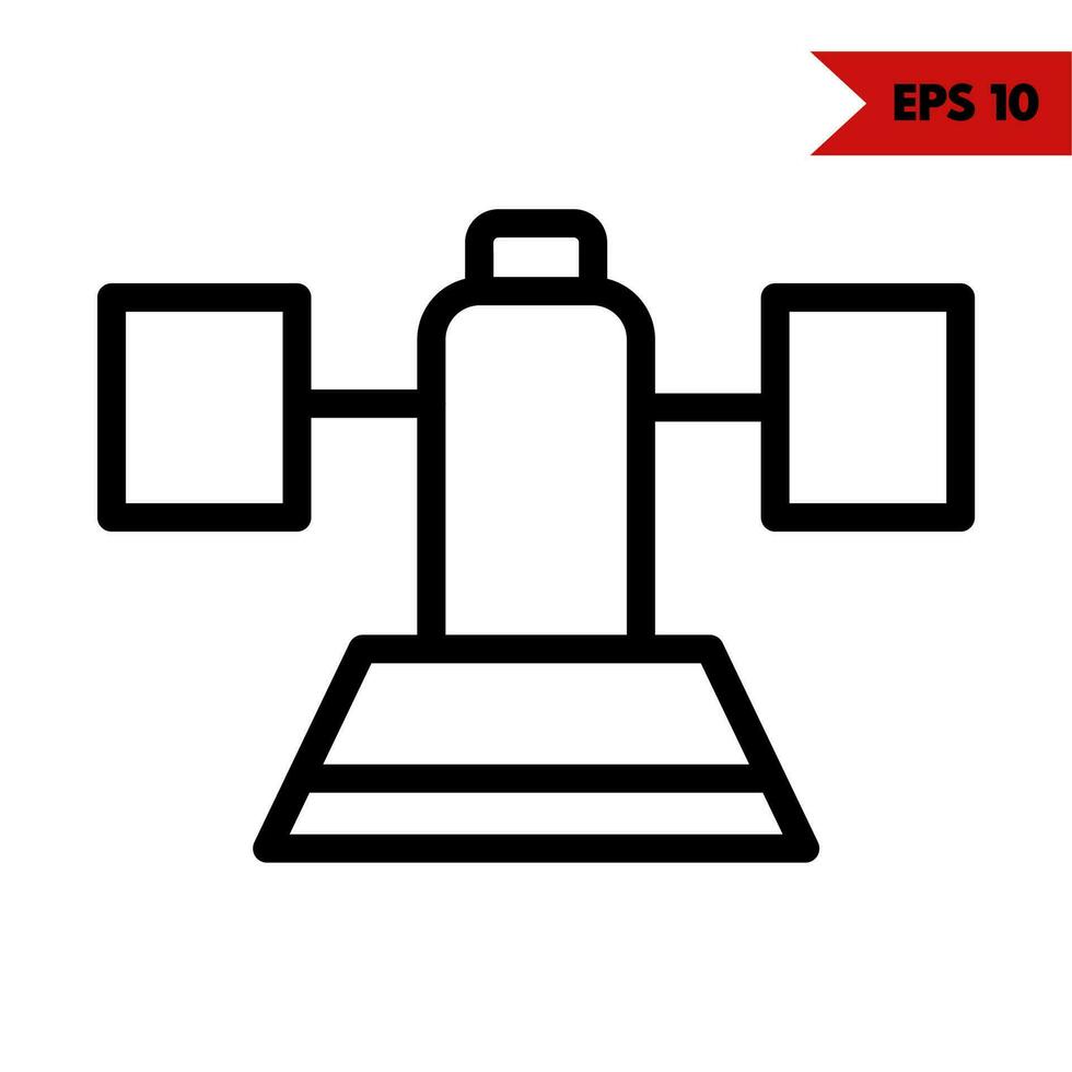 Illustration of satelite line icon vector