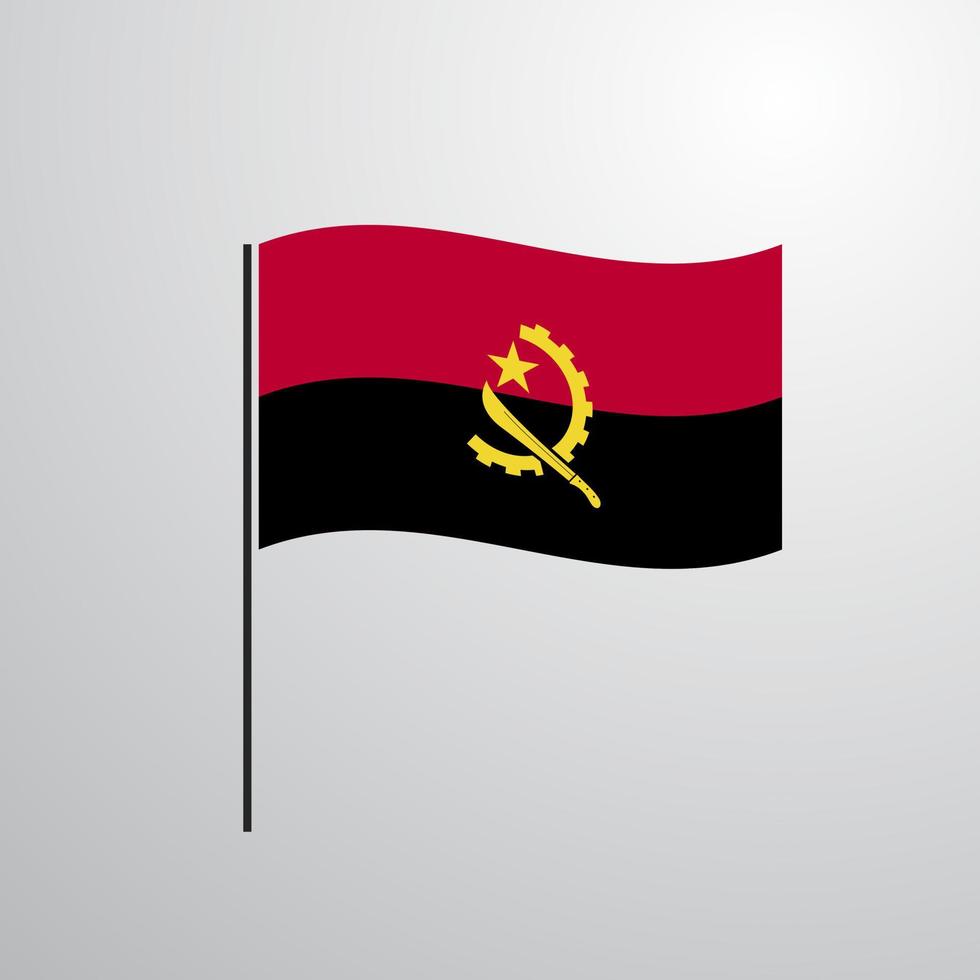 Angola waving Flag vector