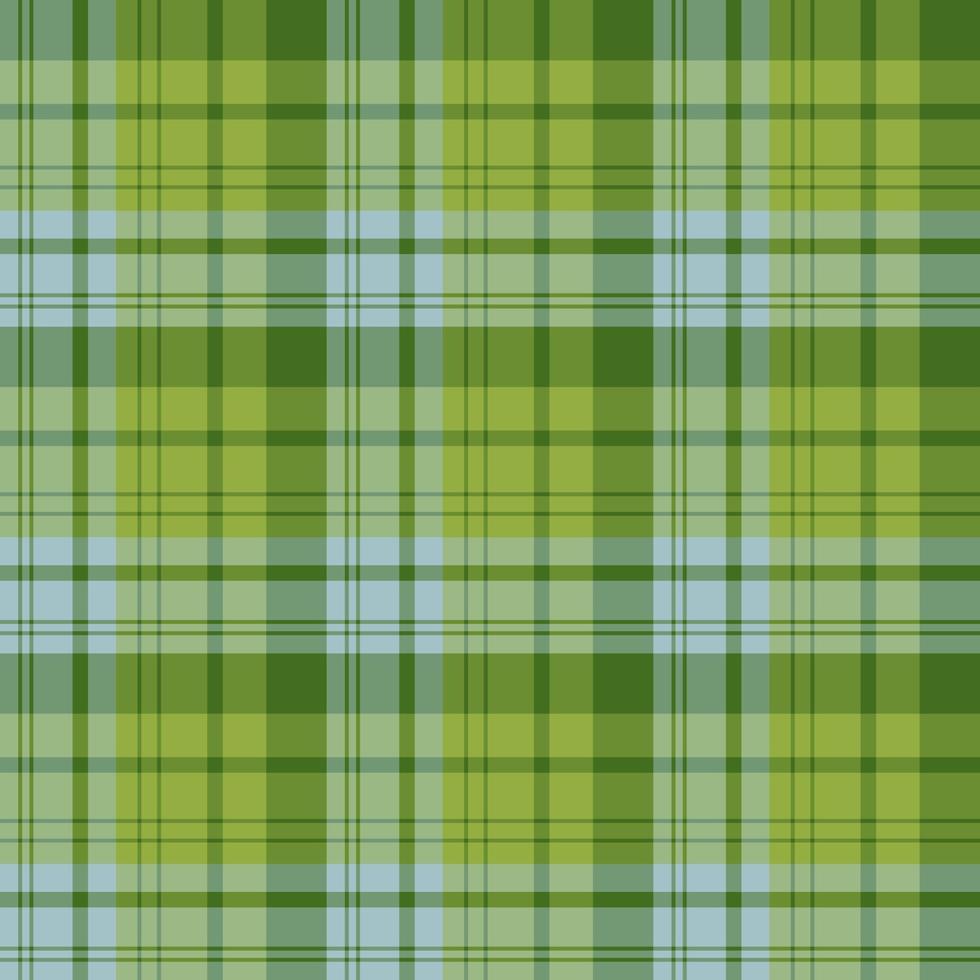 Seamless pattern in green and light blue colors for plaid, fabric, textile, clothes, tablecloth and other things. Vector image.