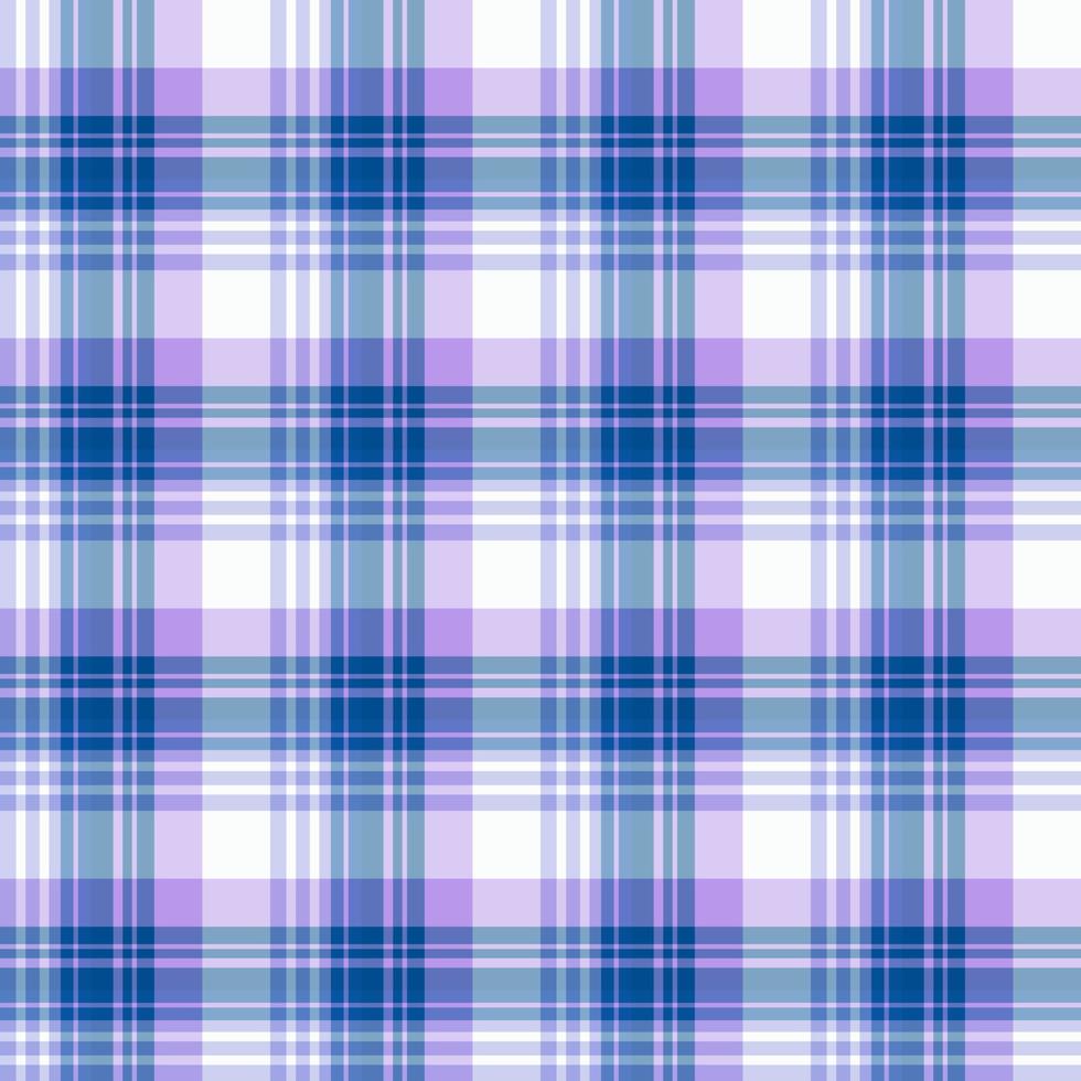 Seamless pattern in dark blue, light violet and white colors for plaid, fabric, textile, clothes, tablecloth and other things. Vector image.