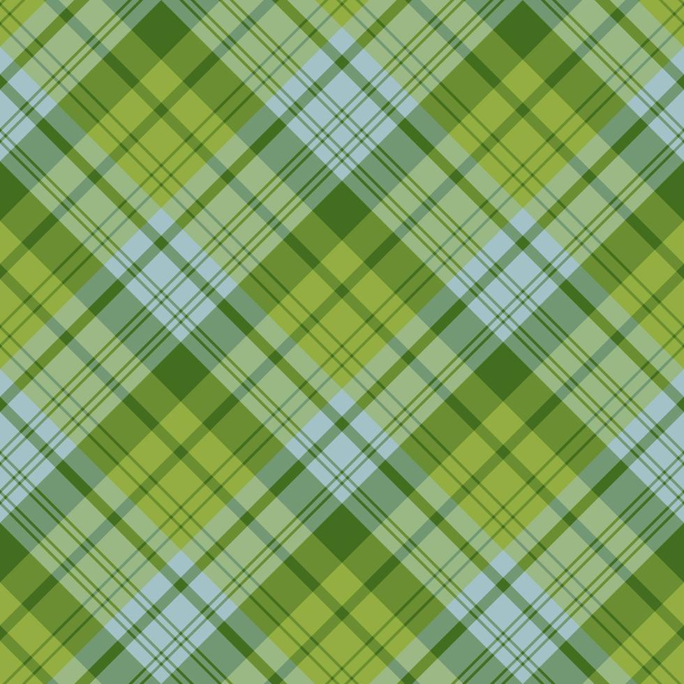 Seamless pattern in green and light blue colors for plaid, fabric, textile, clothes, tablecloth and other things. Vector image. 2