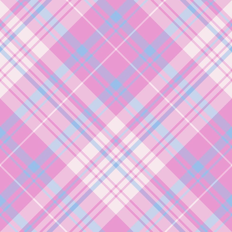 Seamless pattern in light pink and blue colors for plaid, fabric, textile, clothes, tablecloth and other things. Vector image. 2