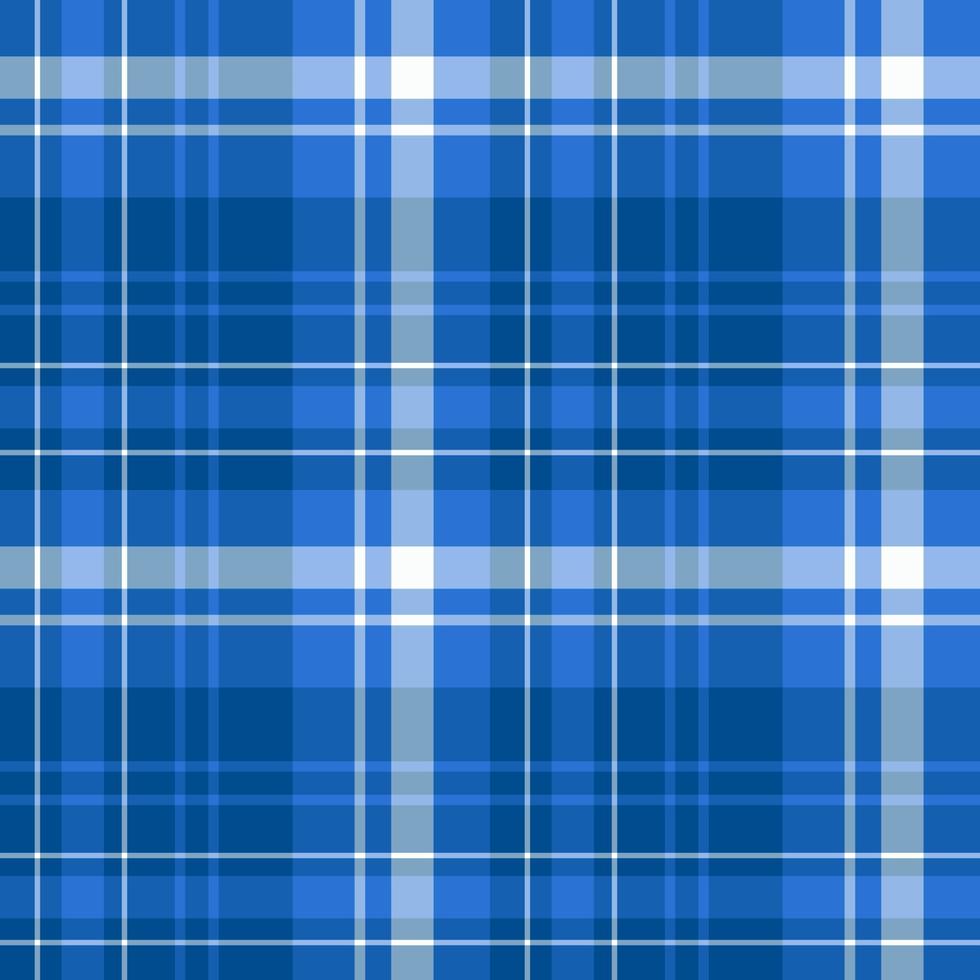 Seamless pattern in dark blue and white colors for plaid, fabric, textile, clothes, tablecloth and other things. Vector image.