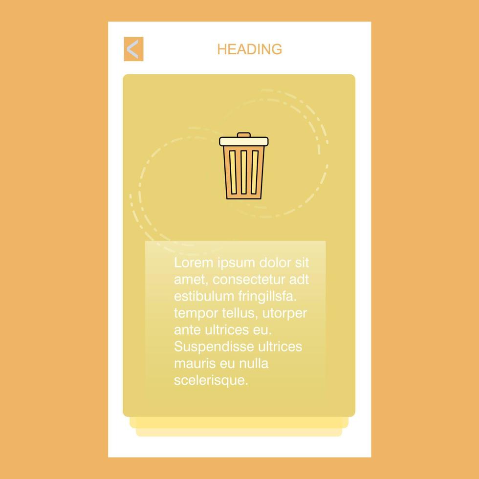 Dustbin mobile vertical banner design design Vector