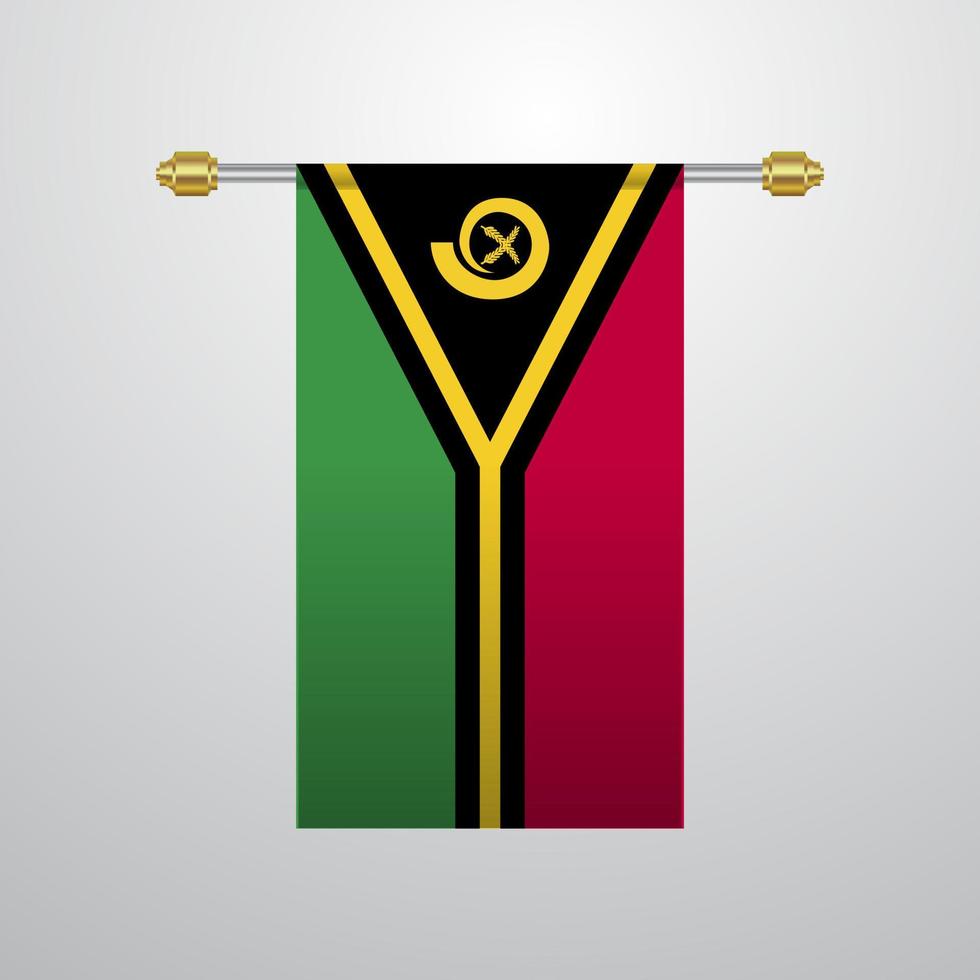 Vanuatu hanging Flag vector
