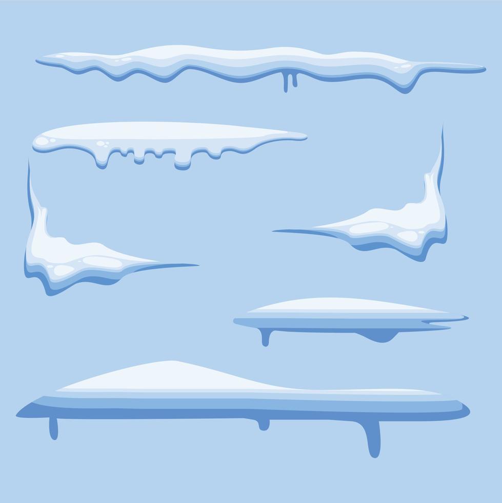 stacked snow collection illustration vector