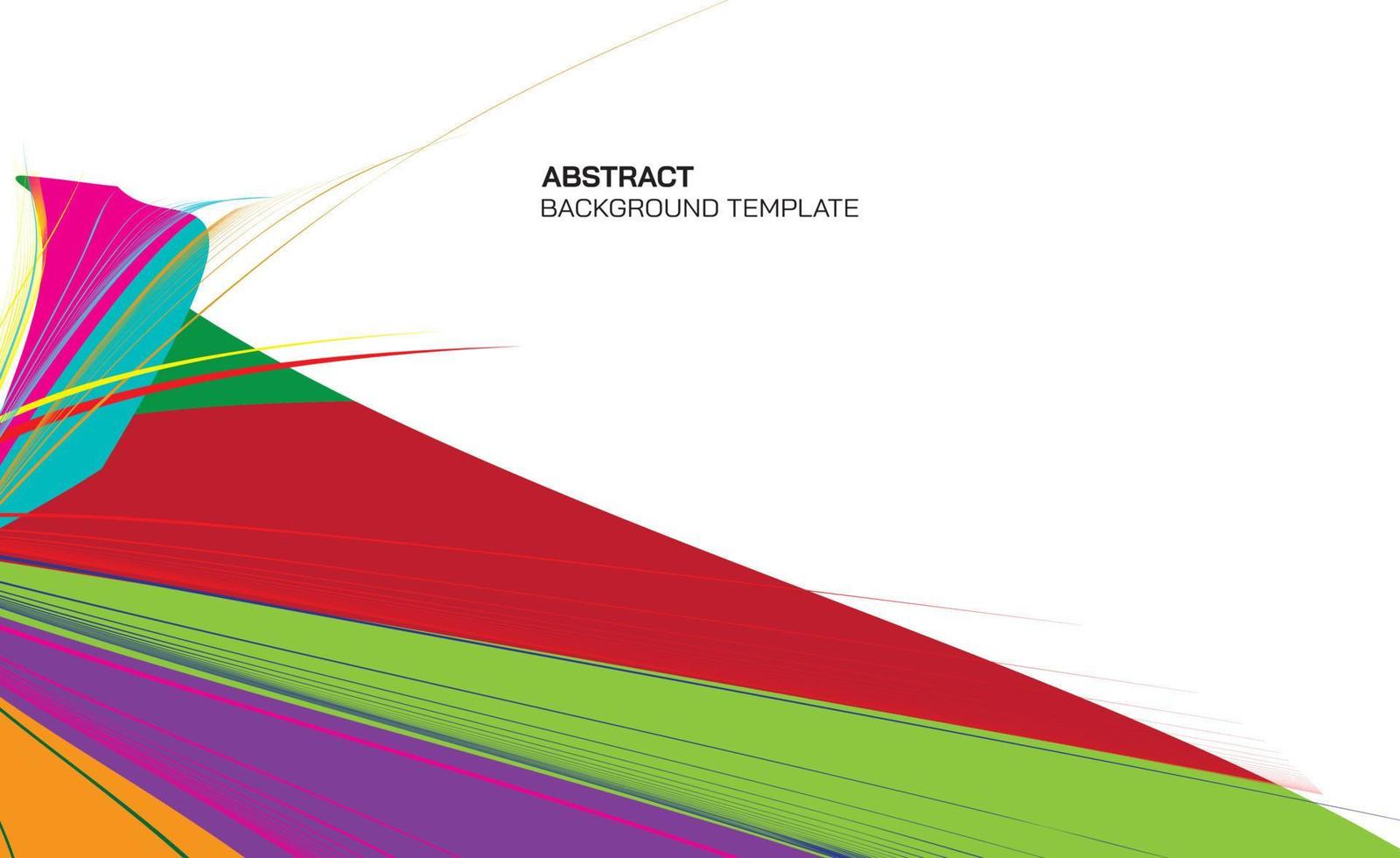 Abstract punchy motion vector vidvid colors with blank space on white background. Funny colorful invitation template.