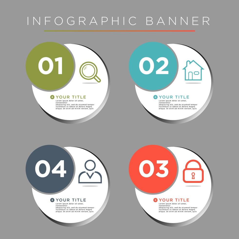 Vector infographic design template with 4 options or steps