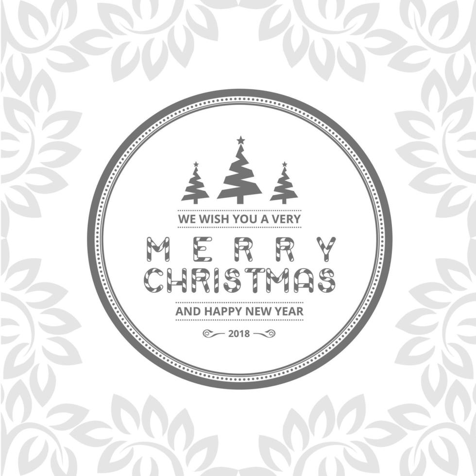 Merry Christmas creative design with white background vector