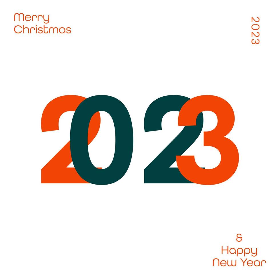 Happy new year 2023 square banner design. Can be used for social media posts, greeting cards and the web. vector